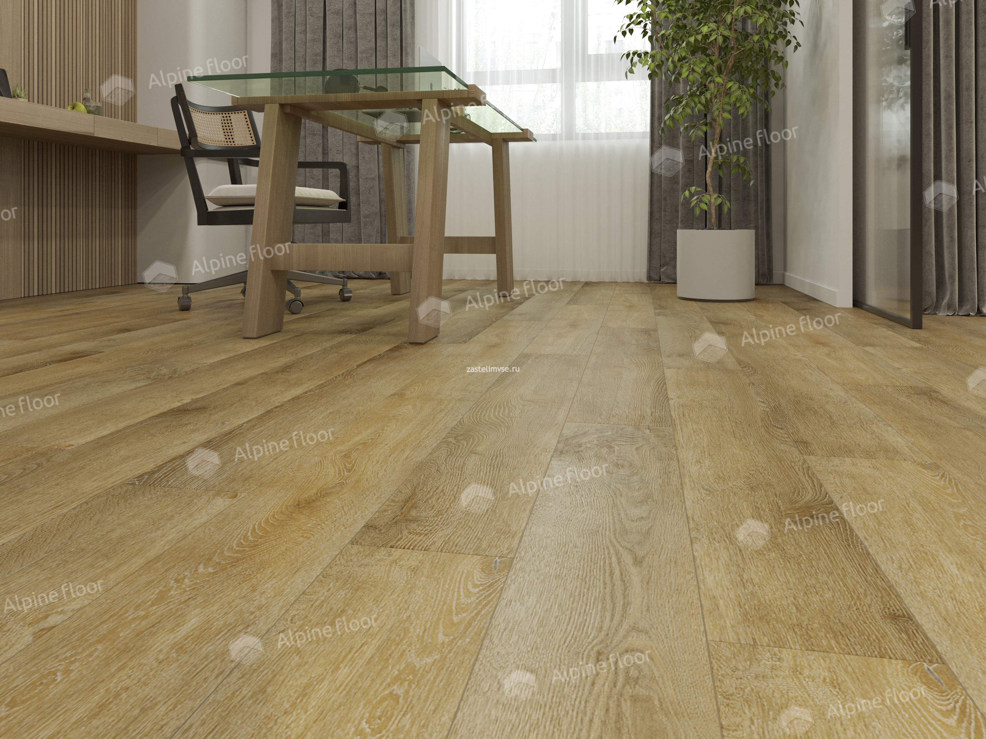 Клеевая LVT плитка AlpineFloor Easy Line Дуб Имперский ECO 3-34