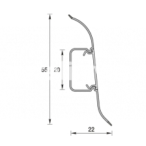 Плинтус LinePlast Матовый 58 мм Ясень Светлый L046