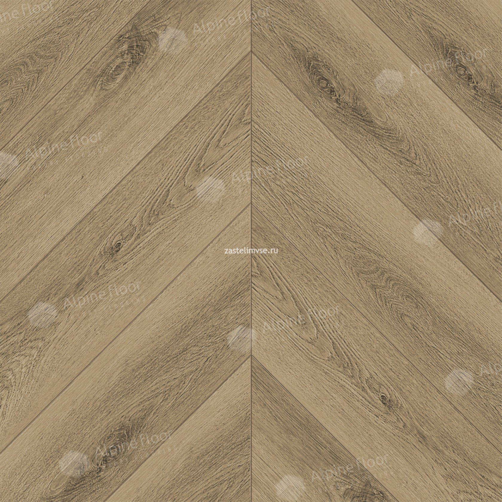 Кварцвиниловый ламинат AlpineFloor Chevron Alpine Вайпуа Chevron ECO 18-14