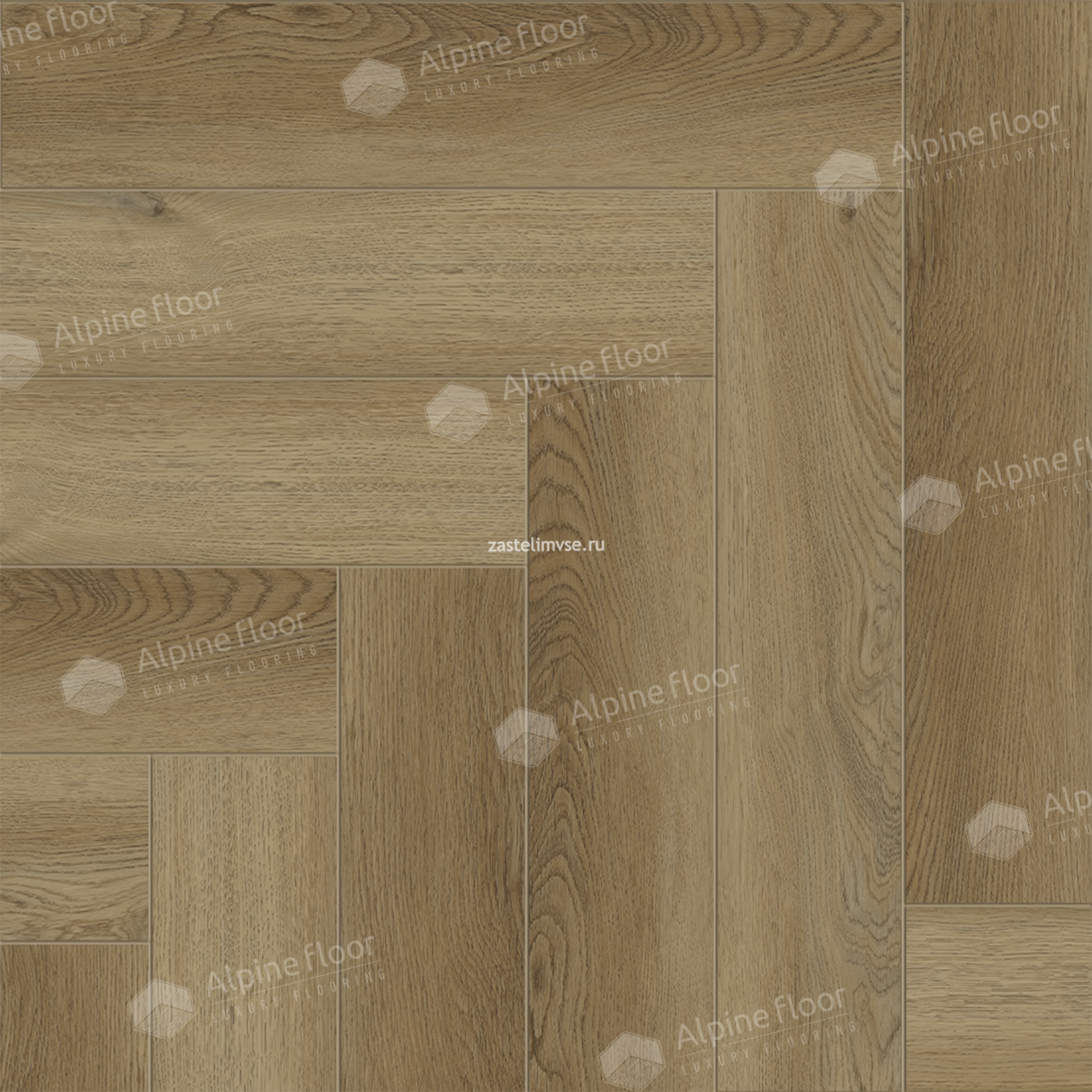 Клеевая LVT плитка AlpineFloor Parquet LVT Дуб Поллукс ECO 16-28