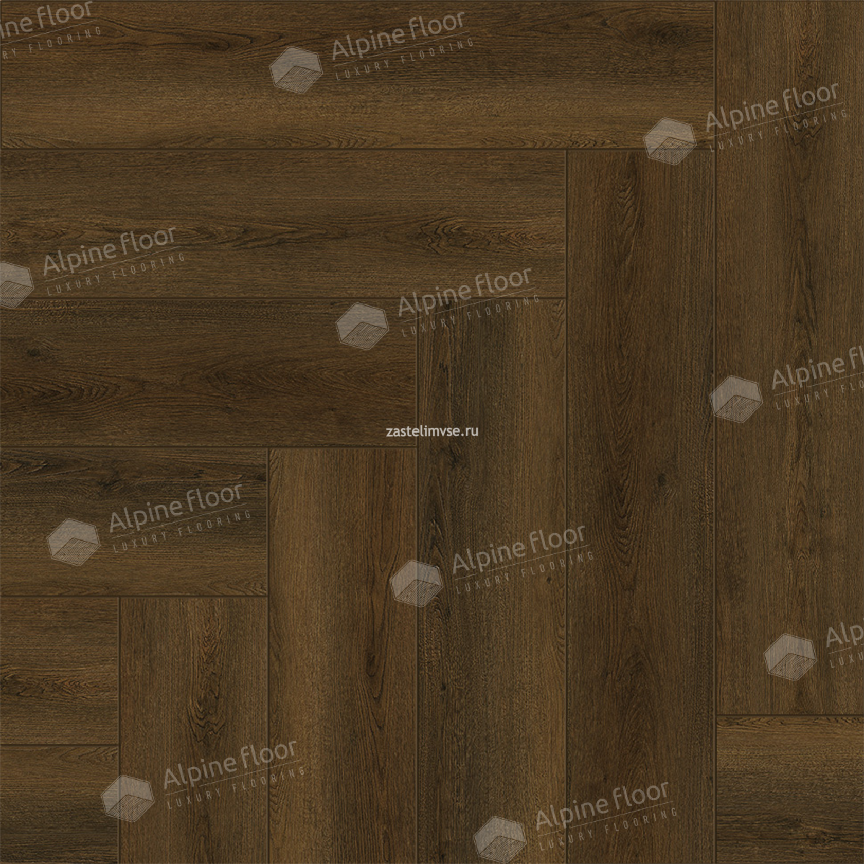 Клеевая LVT плитка AlpineFloor Parquet LVT Дуб Далим ECO 16-33
