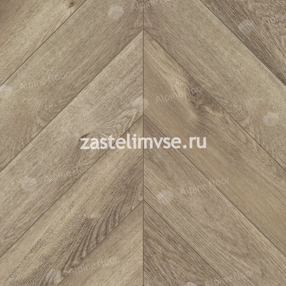 Кварцвиниловый ламинат AlpineFloor Chevron Alpine Дуб Натуральный Отбеленный Chevron ECO 18-3