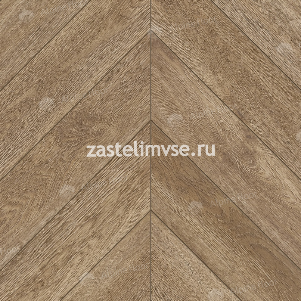 Клеевая LVT плитка AlpineFloor Chevron Alpine LVT Макадамия Chevron ECO 20-5