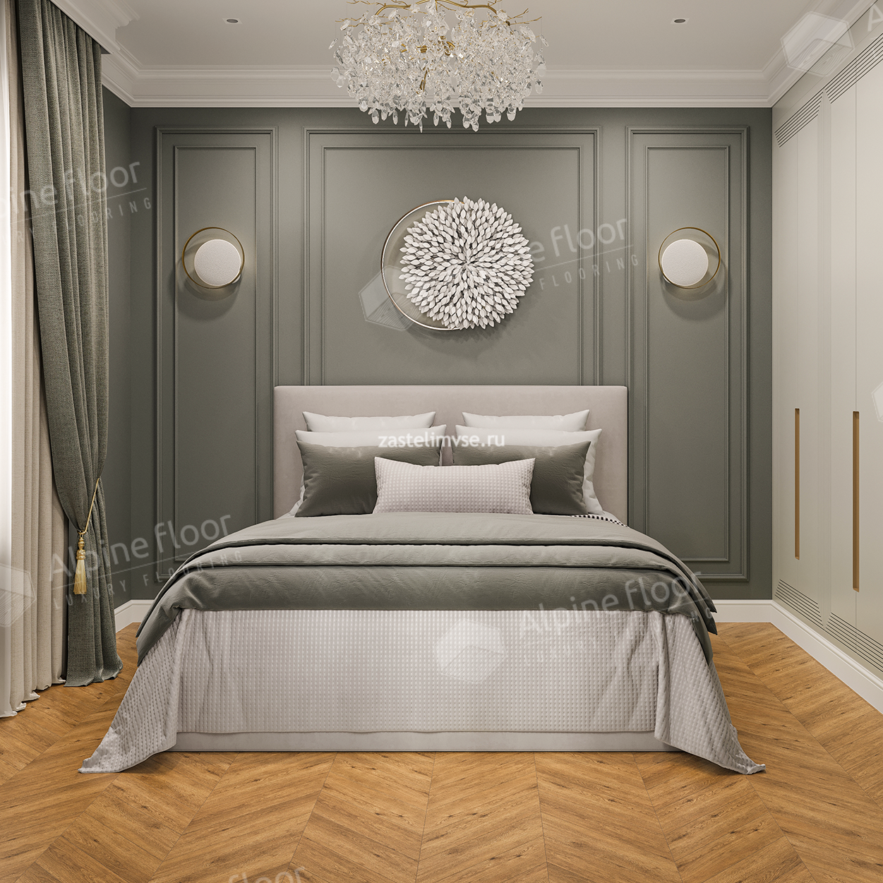 Кварцвиниловый ламинат AlpineFloor Chevron Alpine Tesoro Chevron ECO 18-16