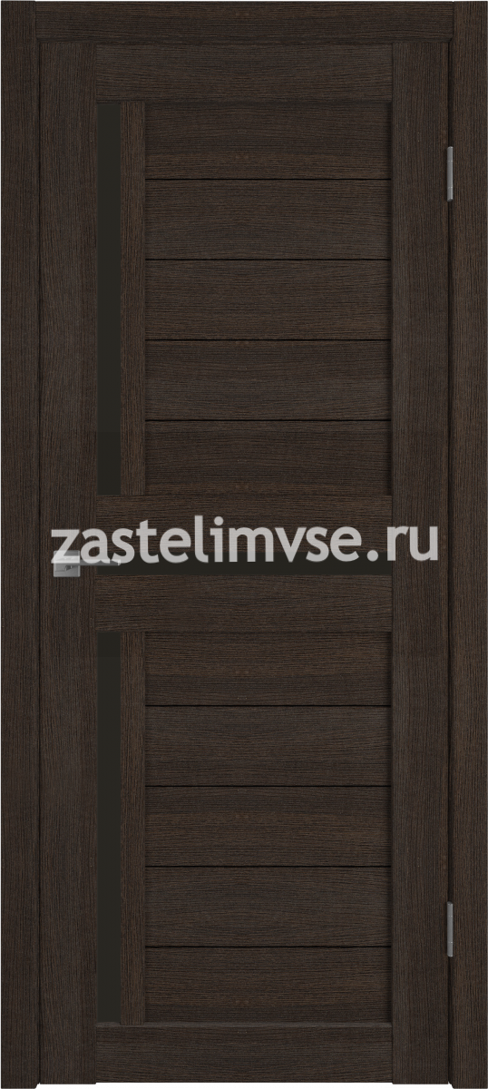 Дверь межкомнатная Атум 16 Венге/Лакобель черный 800мм