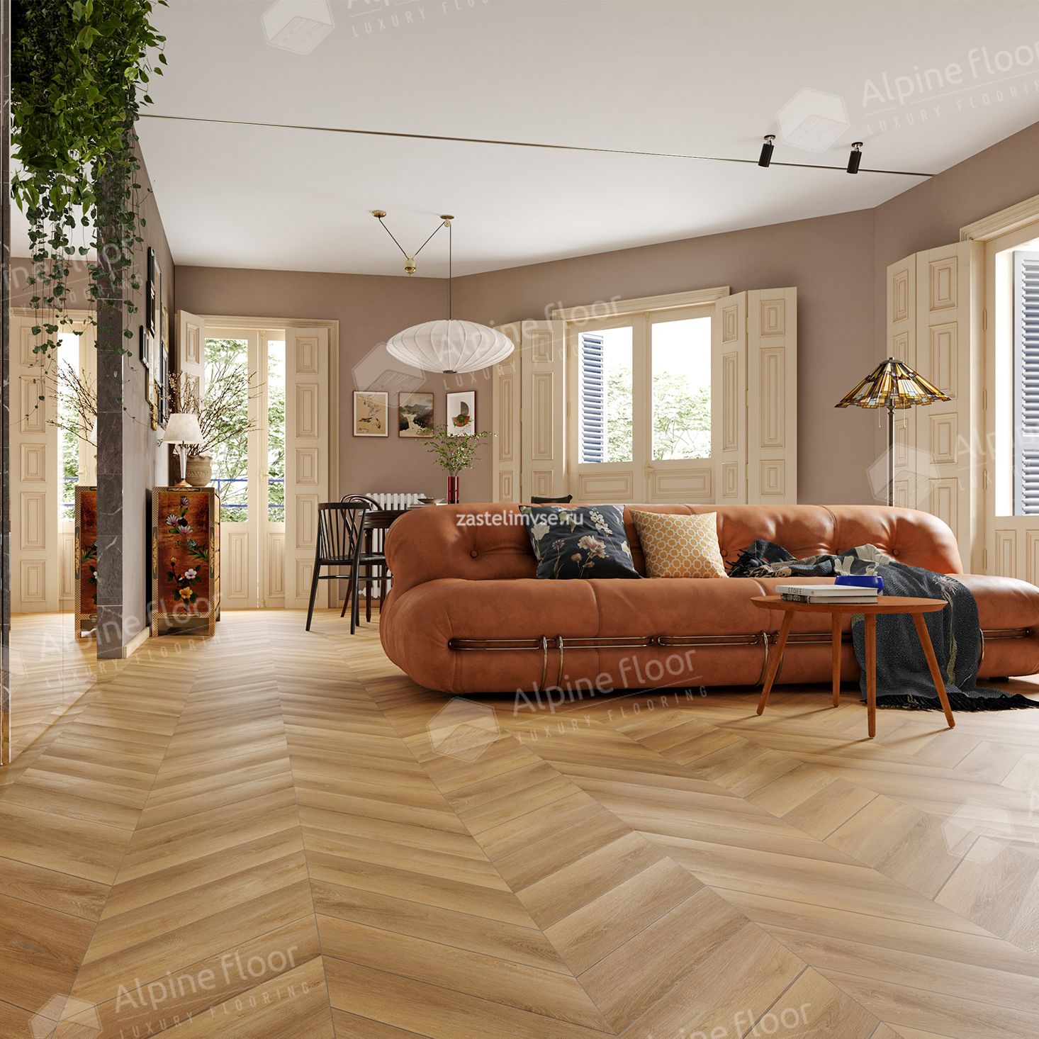 Кварцвиниловый ламинат AlpineFloor Chevron Alpine Баварский Лес Chevron ECO 18-18