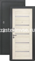Дверь металлическая Люкс-2 антик серебро лиственница беж 860мм
