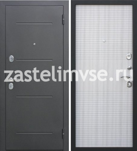 Дверь металлическая 75 мм Гарда Муар Белый Ясень 960мм