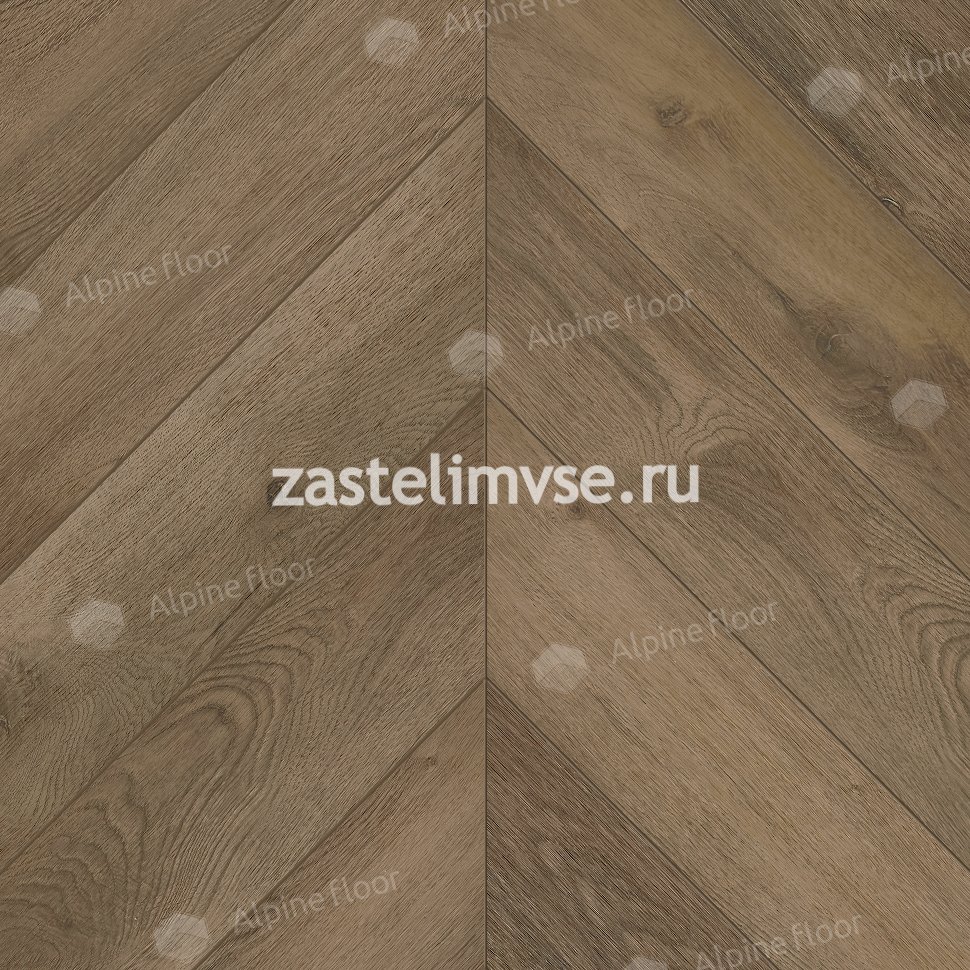 Кварцвиниловый ламинат AlpineFloor Chevron Alpine Дуб Насыщенный Chevron ECO 18-4