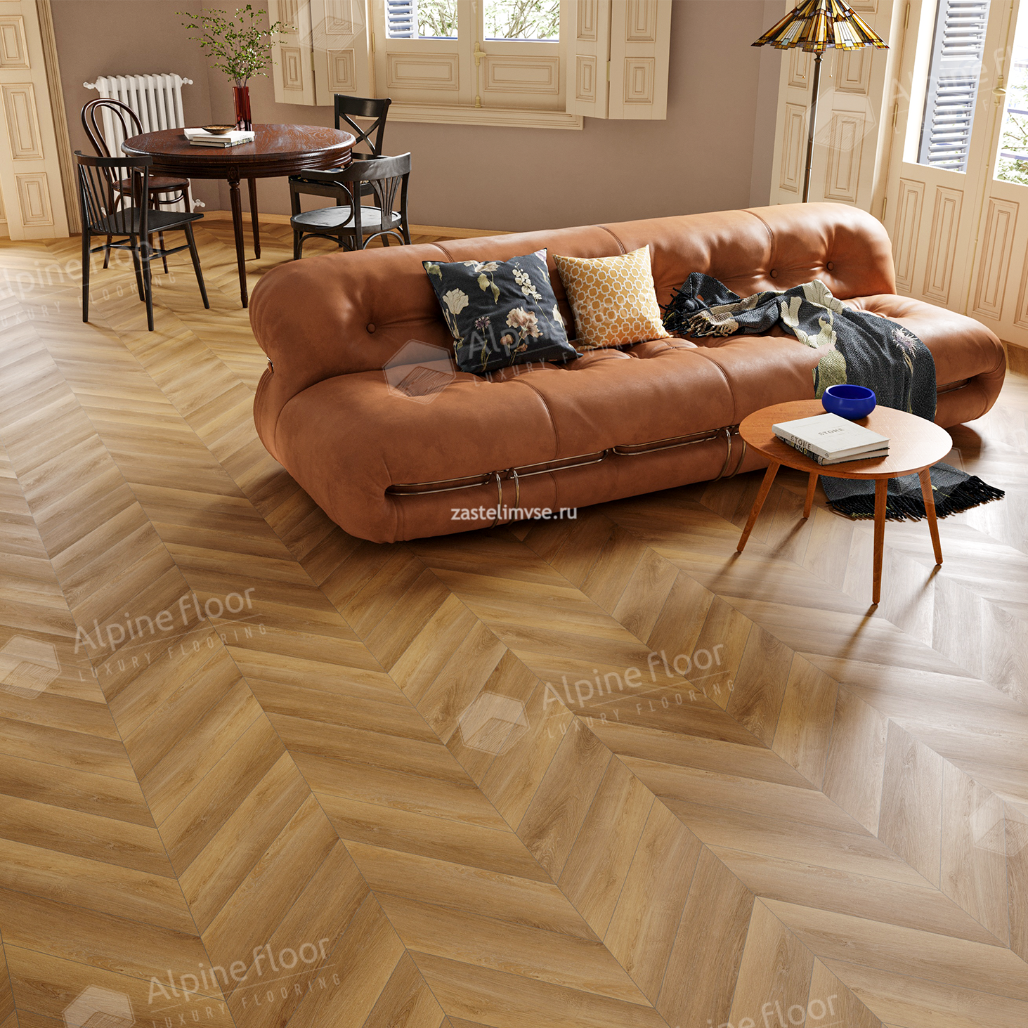 Кварцвиниловый ламинат AlpineFloor Chevron Alpine Баварский Лес Chevron ECO 18-18