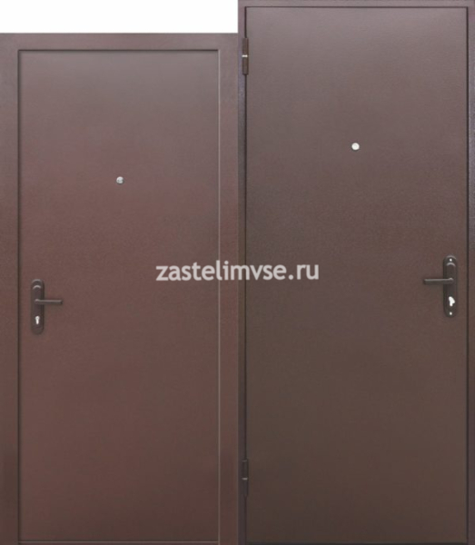 Дверь металлическая Стройгост 5 РФ металл/металл Внутреннее открывание 960мм