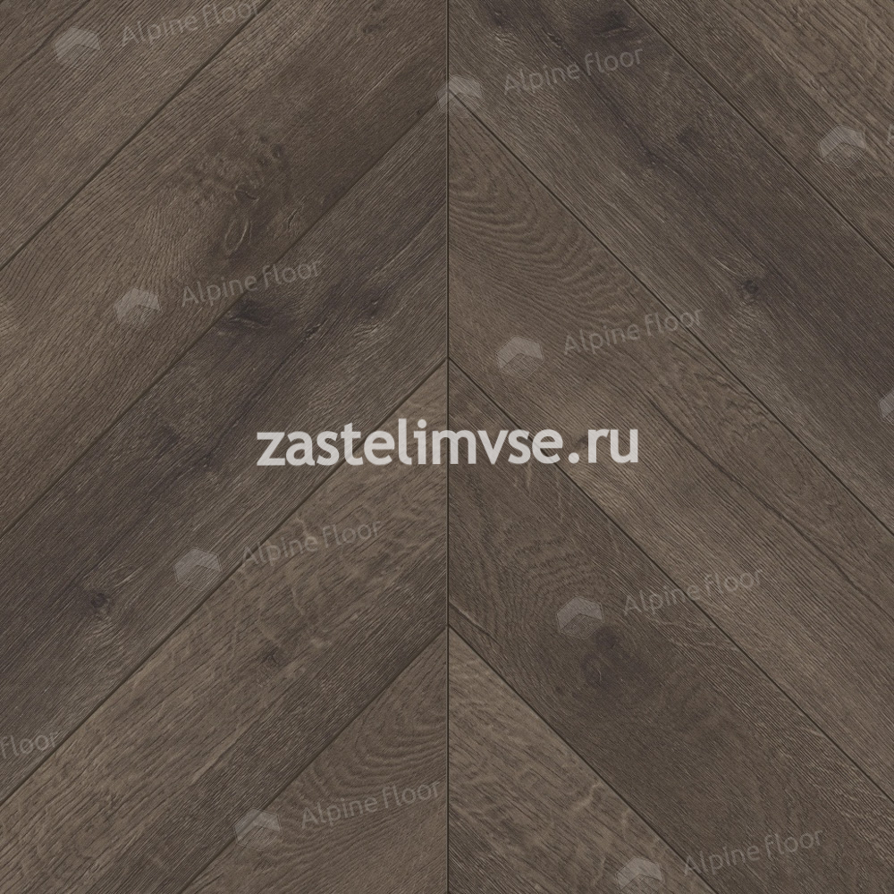 Клеевая LVT плитка AlpineFloor Chevron Alpine LVT Дуб Антарес Chevron ECO 20-9