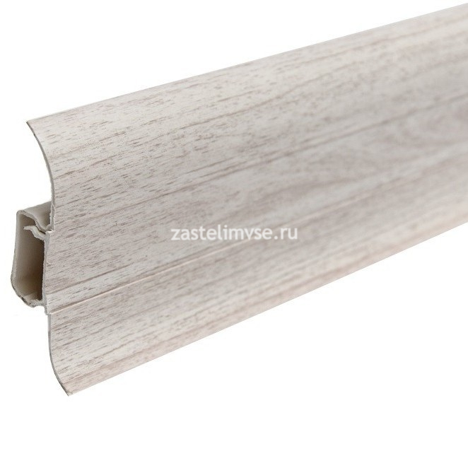 Плинтус LinePlast Матовый 58 мм Ясень Светлый L046