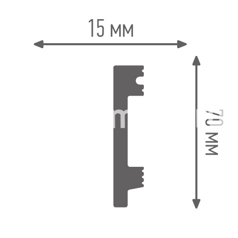 Ударопрочный дюрополимерный плинтус ПЛИНТЭКС ART F 70/15